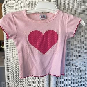 Girls top with heart motif